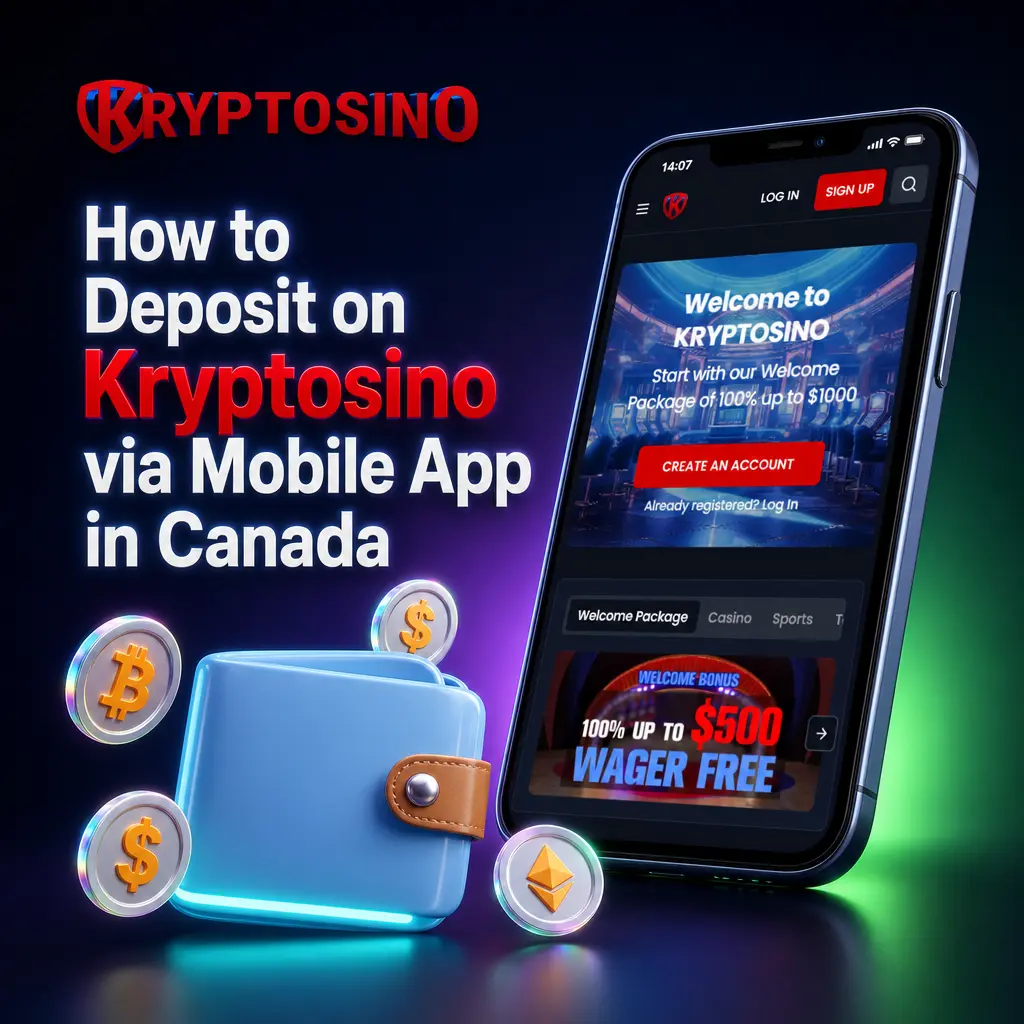 Kryptosino mobile app deposit steps in Canada