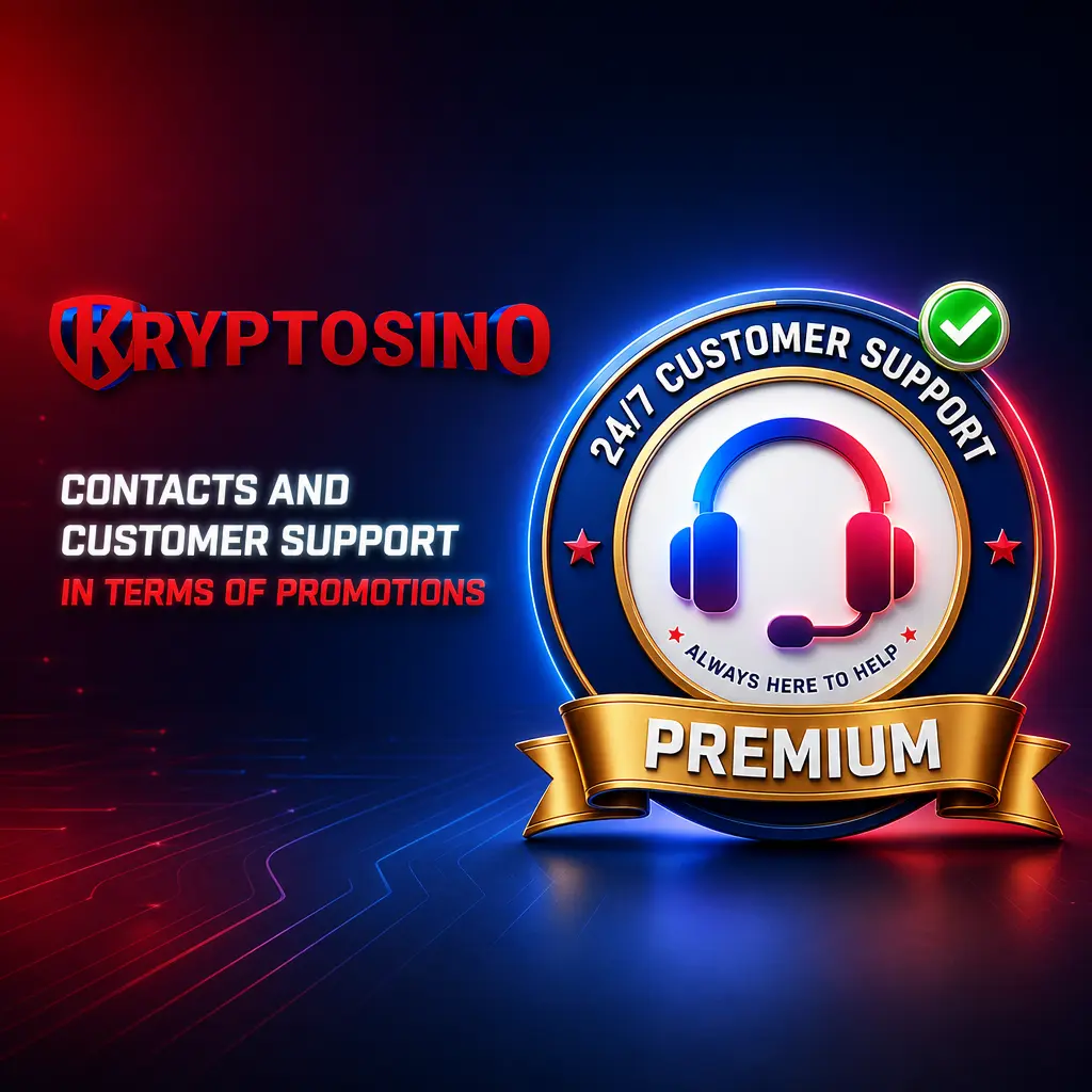 Kryptosino customer support contacts and promotions