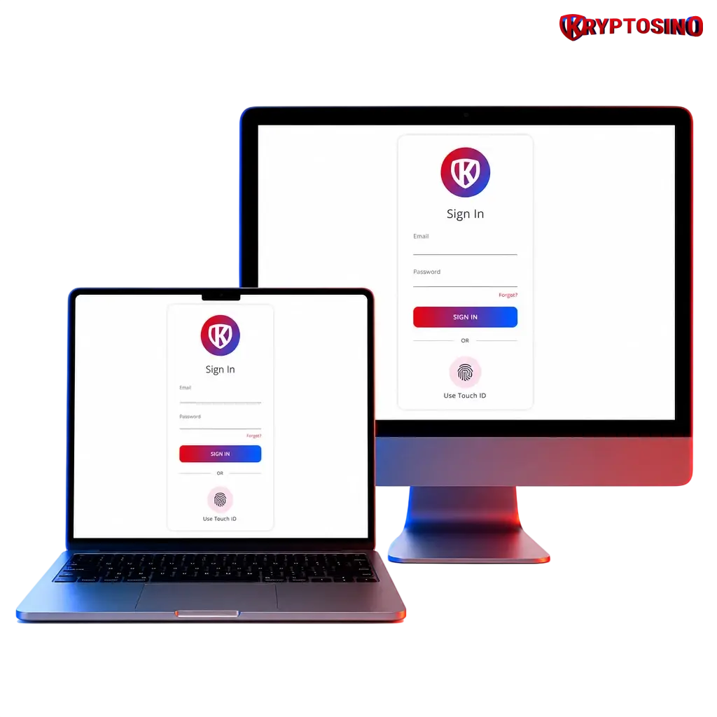 Kryptosino login page for Canada users