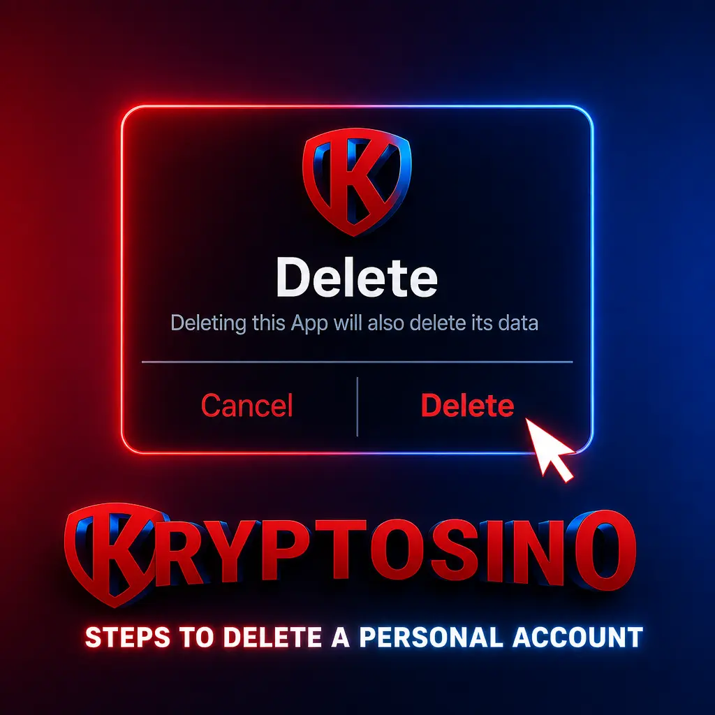 Steps to delete a Kryptosino personal account