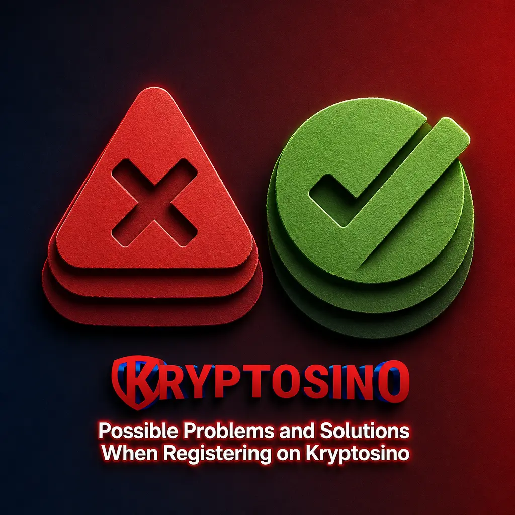 Problems and solutions when registering on Kryptosino