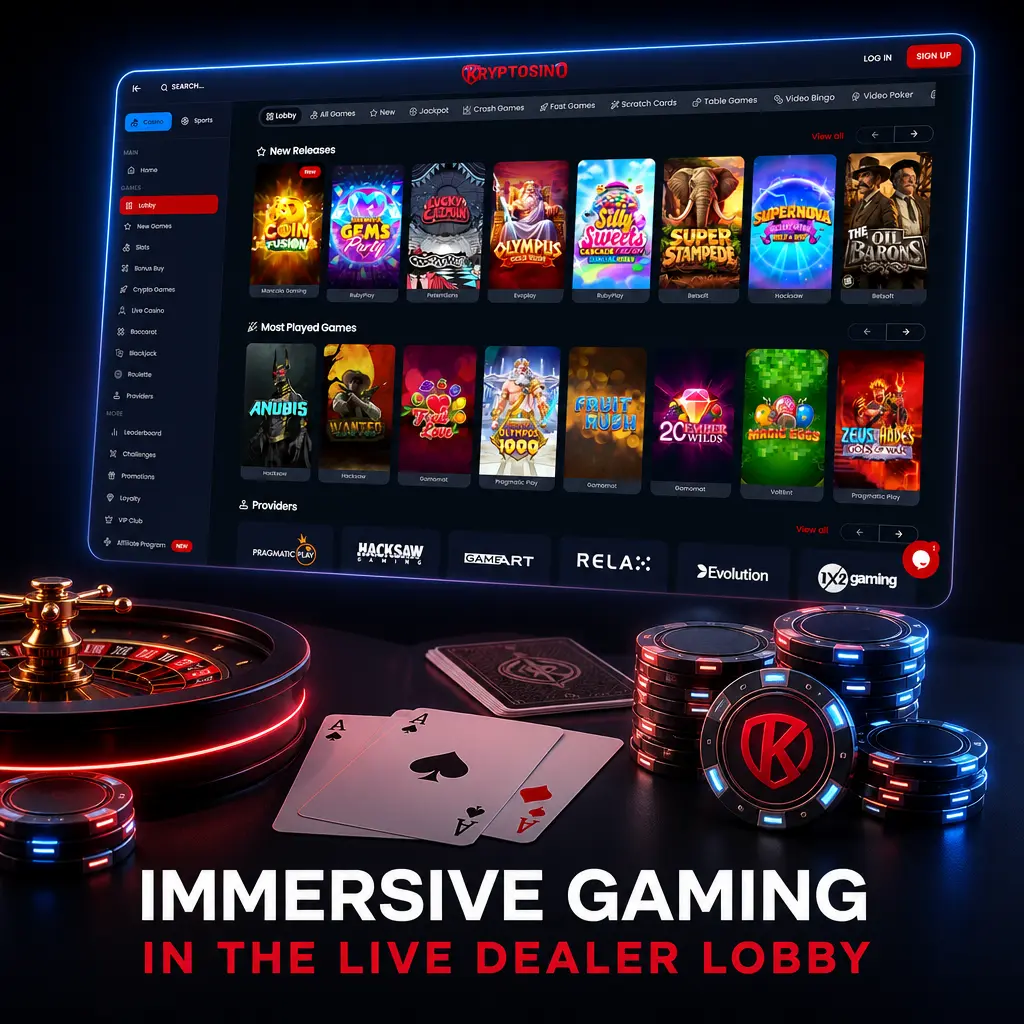 Live dealer casino lobby with Evolution and Pragmatic Play Live studios